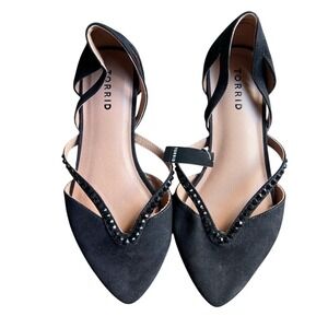 NEW Torrid black rhinestone pointed flat size 7